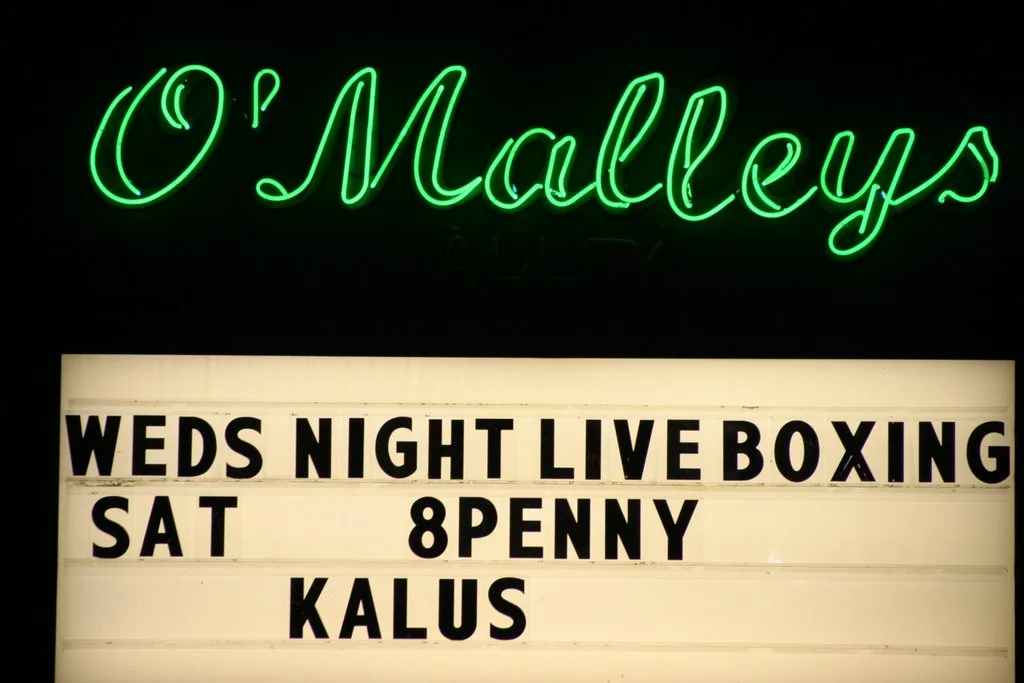O'Malley's marquee: Sat, 8Penny, Kalus