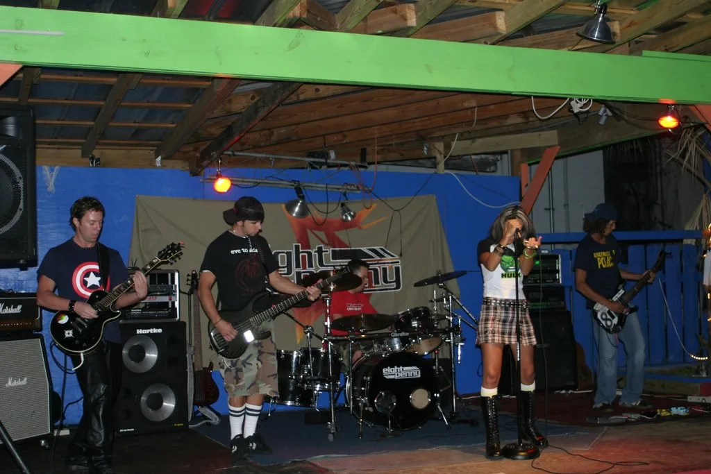 The outdoor stage at O'Malley's Alley, Ocala