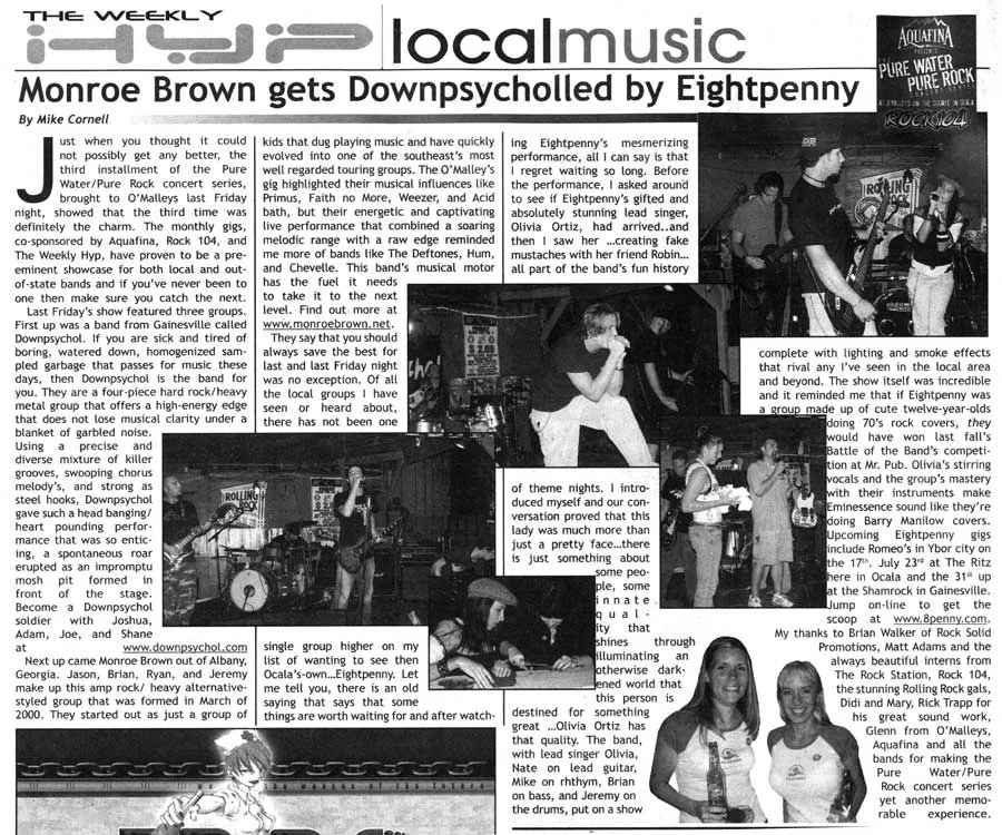 Press: The Weekly HYP, "Monroe Brown Gets Downpsycholled by Eightpenny"